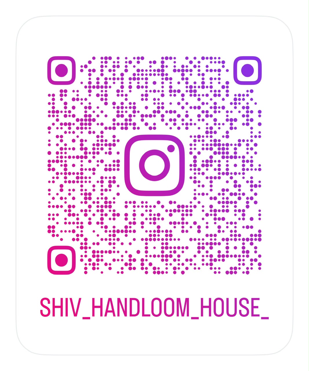 Shiv Handloom House Instagram QR Code